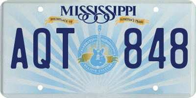 MS license plate AQT848