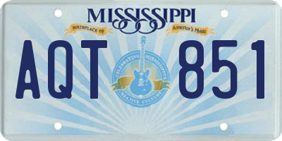 MS license plate AQT851