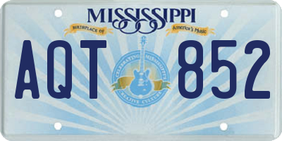 MS license plate AQT852