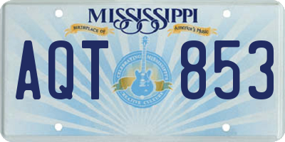 MS license plate AQT853