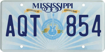 MS license plate AQT854