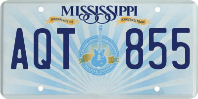 MS license plate AQT855