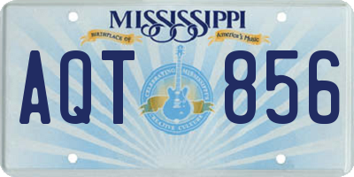 MS license plate AQT856