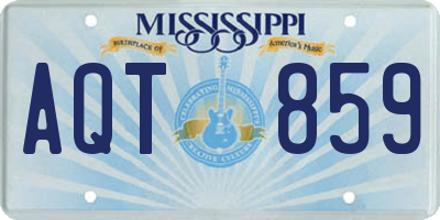 MS license plate AQT859