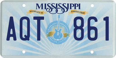 MS license plate AQT861