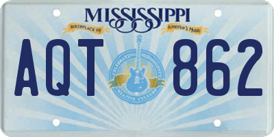 MS license plate AQT862