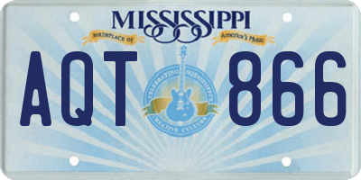 MS license plate AQT866
