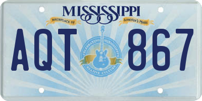 MS license plate AQT867