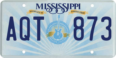 MS license plate AQT873