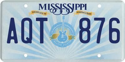 MS license plate AQT876