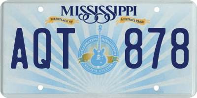 MS license plate AQT878