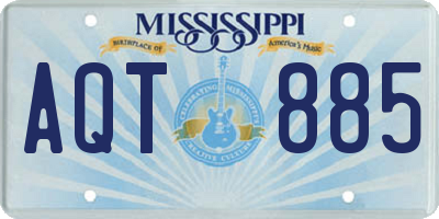 MS license plate AQT885
