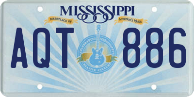 MS license plate AQT886
