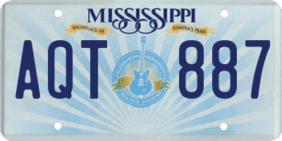 MS license plate AQT887