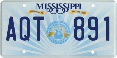 MS license plate AQT891