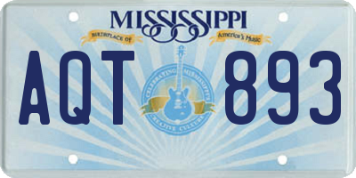 MS license plate AQT893