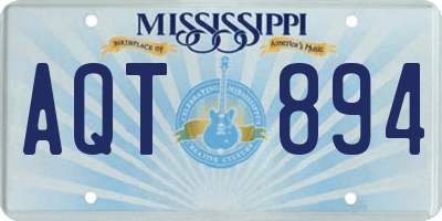 MS license plate AQT894