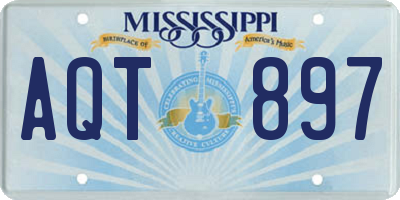 MS license plate AQT897