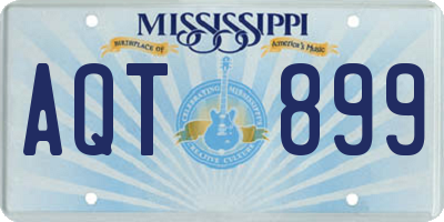 MS license plate AQT899