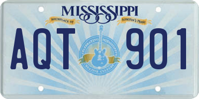MS license plate AQT901