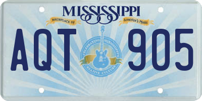 MS license plate AQT905