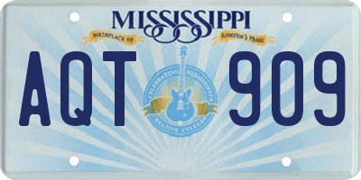 MS license plate AQT909