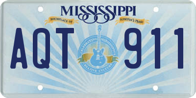 MS license plate AQT911