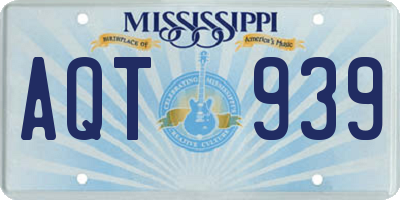 MS license plate AQT939