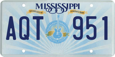 MS license plate AQT951