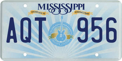 MS license plate AQT956