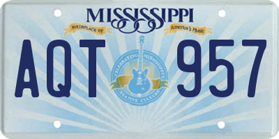 MS license plate AQT957