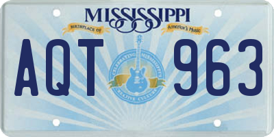 MS license plate AQT963