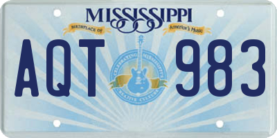 MS license plate AQT983