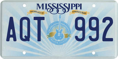 MS license plate AQT992