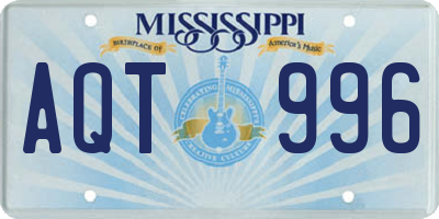 MS license plate AQT996