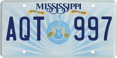 MS license plate AQT997