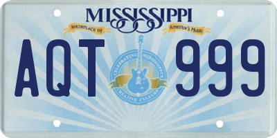 MS license plate AQT999