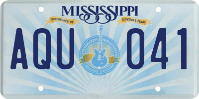 MS license plate AQU041