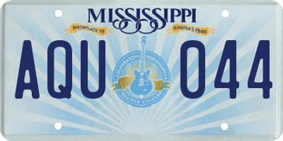 MS license plate AQU044