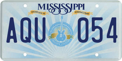 MS license plate AQU054