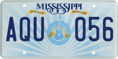 MS license plate AQU056