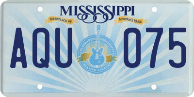 MS license plate AQU075