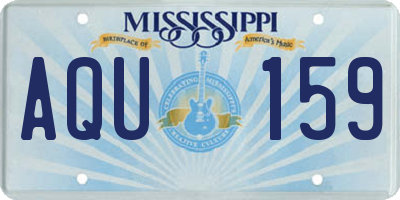 MS license plate AQU159