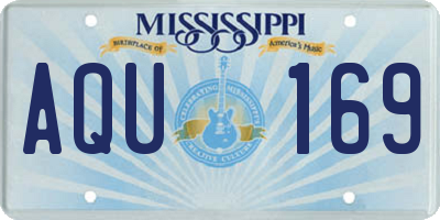 MS license plate AQU169