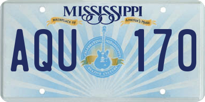 MS license plate AQU170