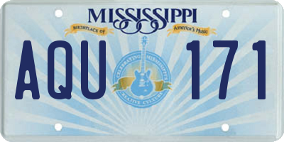 MS license plate AQU171