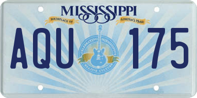 MS license plate AQU175