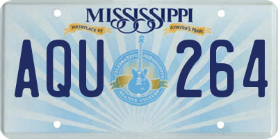 MS license plate AQU264