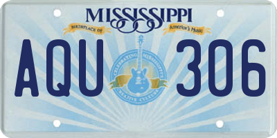 MS license plate AQU306
