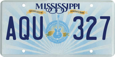 MS license plate AQU327